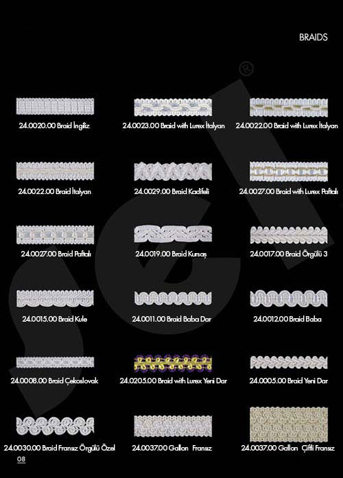 Braids- Gallons - Curtain Accessories