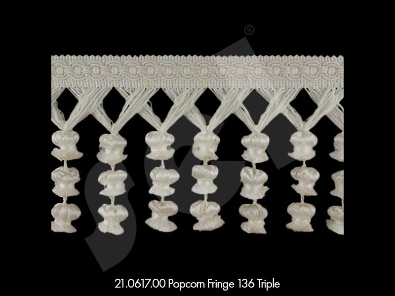 Popcorn Fringe Triple - Curtain Accessories