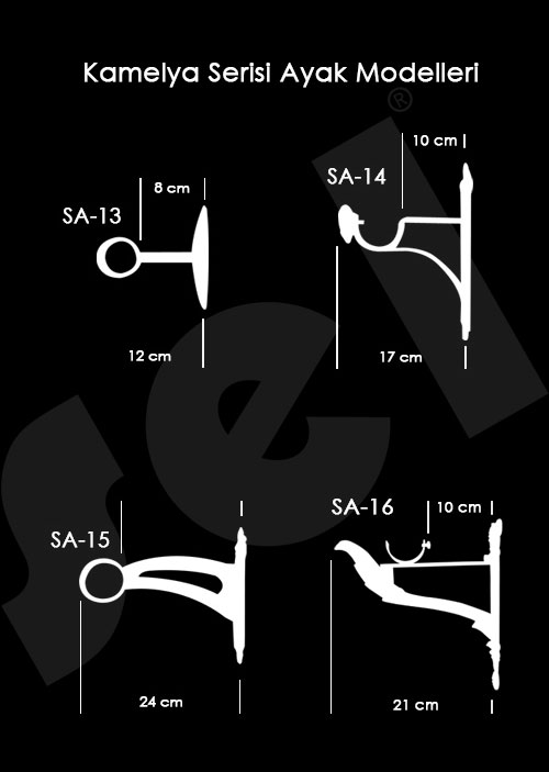 Kamelya Rustik Serisi Ayak Ölçüsü - Perde Aksesuarları