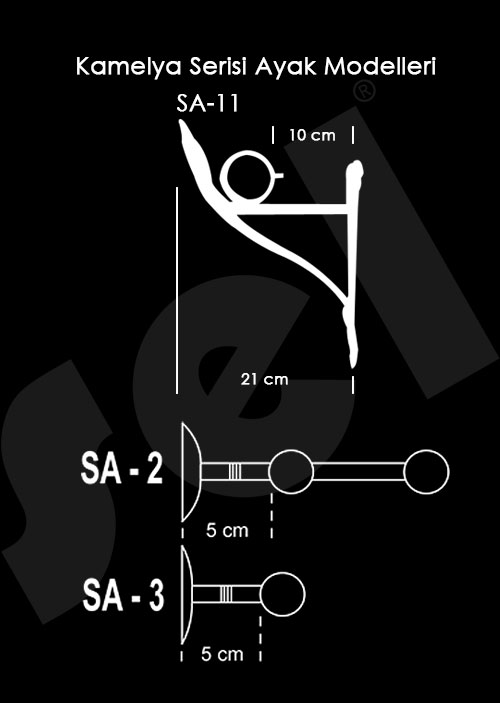 Kamelya Rustik Serisi Ayak Ölçüsü - Perde Aksesuarları