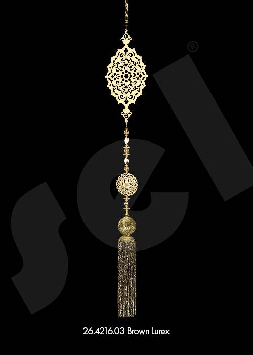 Ornament Tassel Dantel Brown Lurex - Curtain Accessories