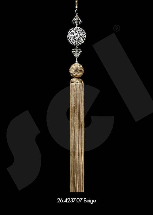Ornament Tassel Diamond Beige - Curtain Accessories