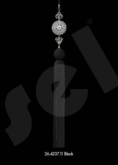 Ornament Tassel Diamond Black - Curtain Accessories