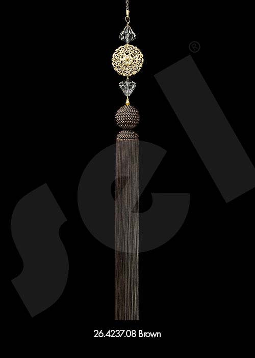 Ornament Tassel Diamond Brown - Curtain Accessories