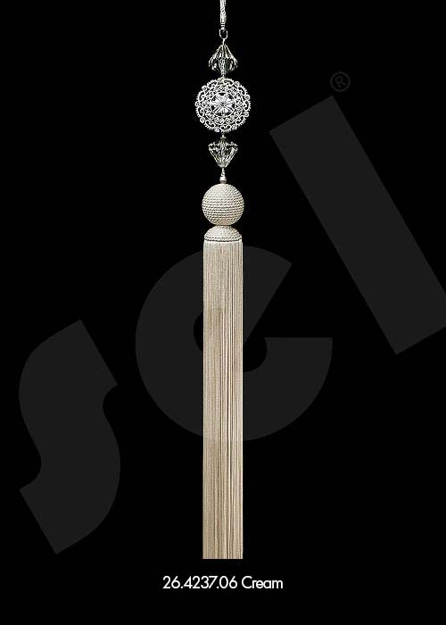 Ornament Tassel Diamond Cream - Curtain Accessories