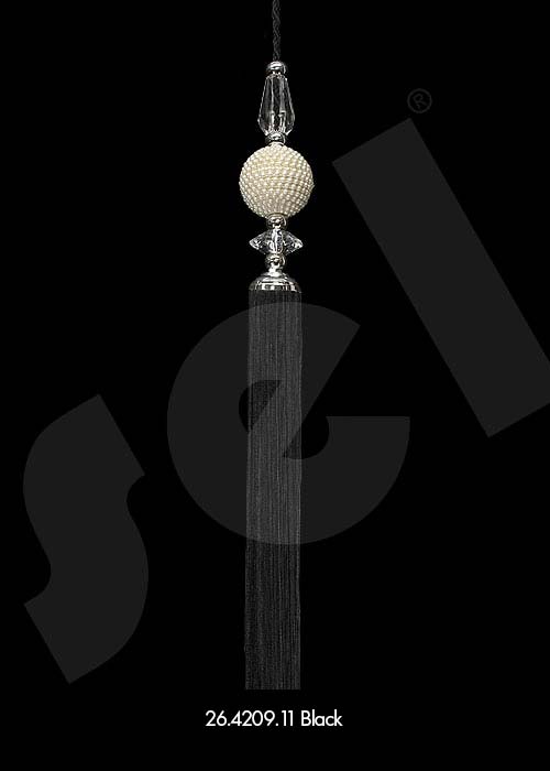 Ornament Tassel İncili Black - Curtain Accessories