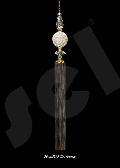 Ornament Tassel İncili Brown - Curtain Accessories