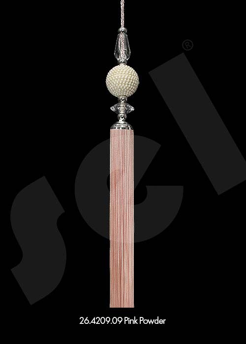 Ornament Tassel İncili Pink Powder - Curtain Accessories