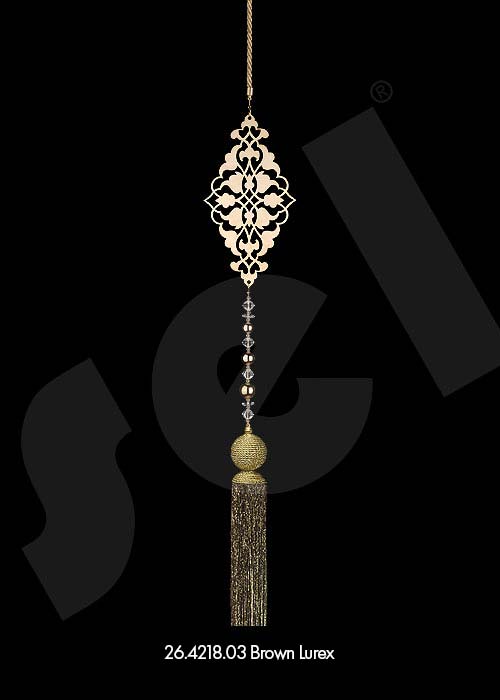Ornament Tassel Lale Brown Lurex - Curtain Accessories