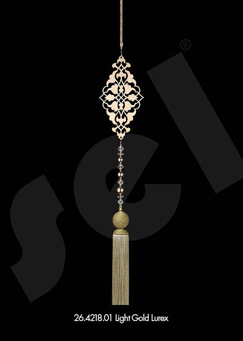 Ornament Tassel Lale Light Gold Lurex - Curtain Accessories