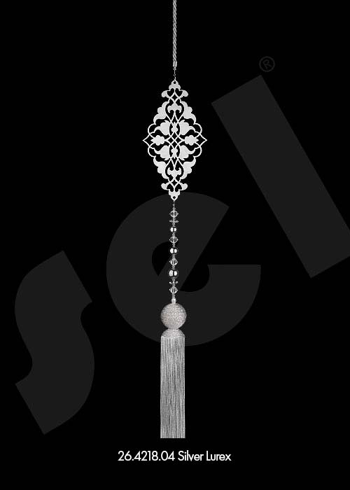 Ornament Tassel Lale Silver Lurex - Curtain Accessories