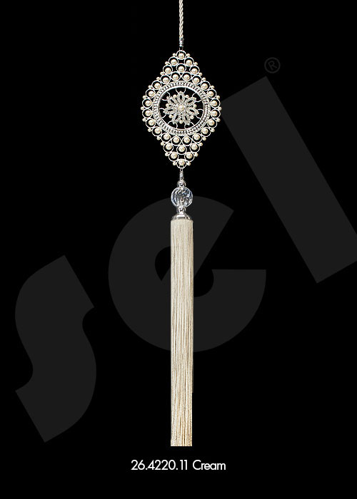 Ornament Tassel Pearly Elegant Cream - Curtain Accessories