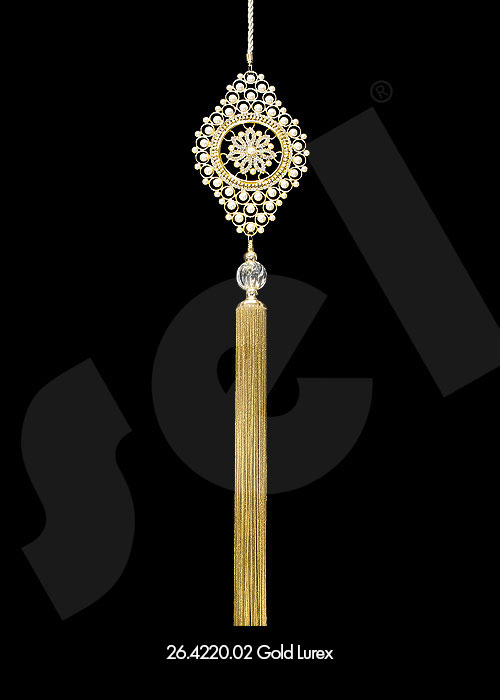 Ornament Tassel Pearly Elegant Cream Lurex - Curtain Accessories