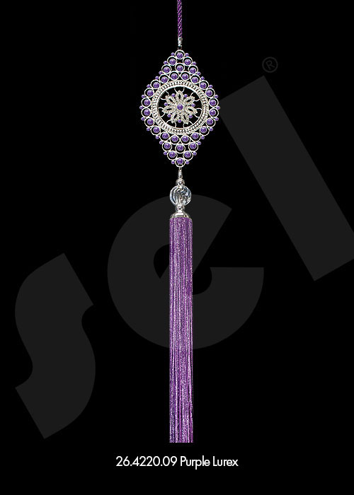 Ornament Tassel Pearly Elegant Purple Lurex - Curtain Accessories