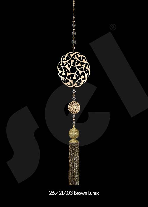 Ornament Tassel Safir Brown Lurex - Curtain Accessories