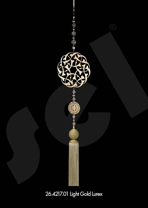Ornament Tassel Safir Light Gold Lurex - Curtain Accessories