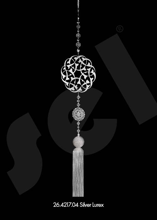 Ornament Tassel Safir Silver Lurex - Curtain Accessories
