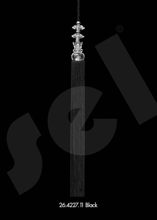 Ornament Tassel Şeffaf Kafalı Black - Curtain Accessories