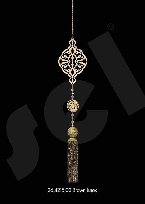 Ornament Tassel Seher Brown Lurex - Curtain Accessories