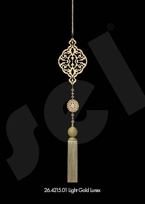 Ornament Tassel Seher Light Gold Lurex - Curtain Accessories