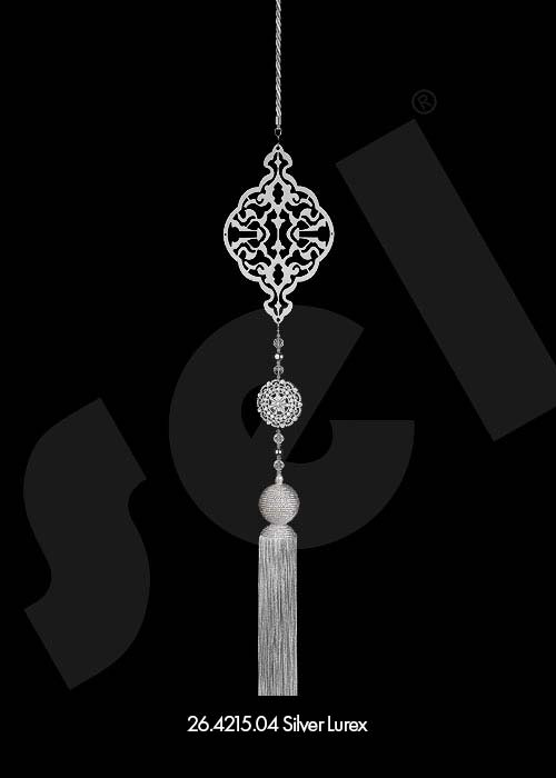 Ornament Tassel Seher Silver Lurex - Curtain Accessories