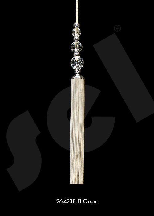 Ornament Tassel Triple Ball Cream - Curtain Accessories