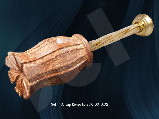 Sellini Ahşap Renso Lale - Perde Aksesuarları