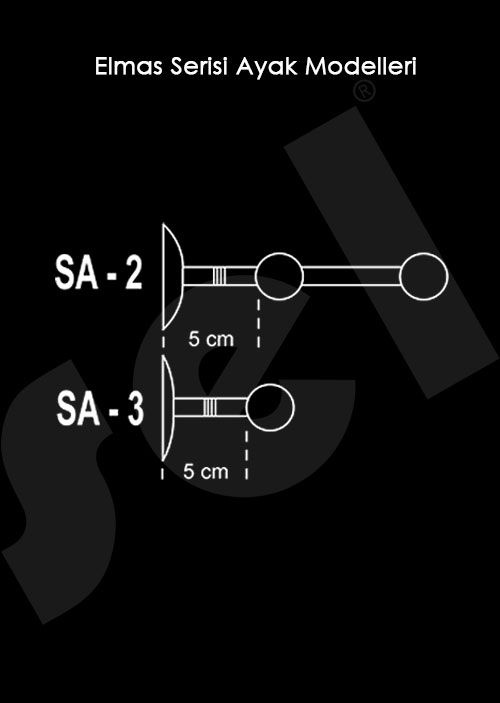 Elmas Rustik Serisi Ayak Ölçüleri - Perde Aksesuarları