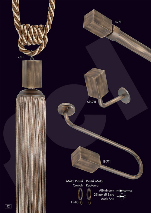 Gümüş Rustik - Perde Aksesuarları