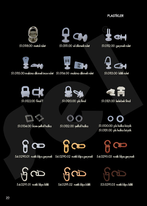 Plastikler - Perde Aksesuarları