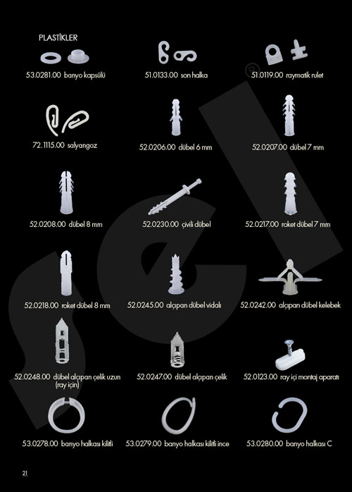 Plastikler - Perde Aksesuarları