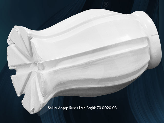 Sellini Ahşap Rustik Lale Başlık - Perde Aksesuarları