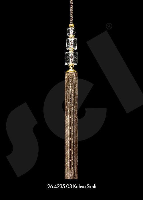 Sarkıt Üçlü Kare Taşlı - Perde Aksesuarları