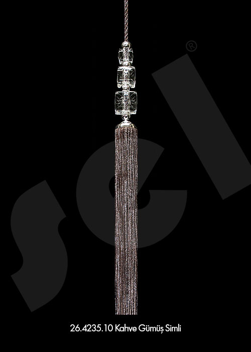 Sarkıt Üçlü Kare Taşlı - Perde Aksesuarları